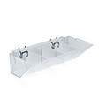 Azar Displays 4-Compartment Molded Tray for Pegboard or Slatwall, PK2 223011
